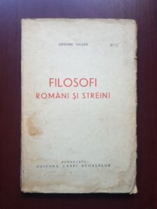 Grigore Tausan - Filosofi romani si streini (1940, prima editie)