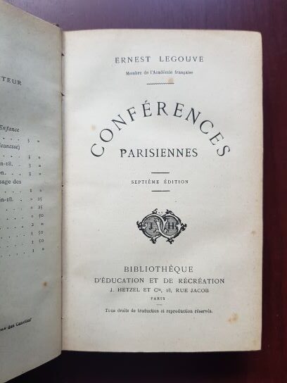 Ernest Legouve - Conferences parisiennes (1872) - imagine 2