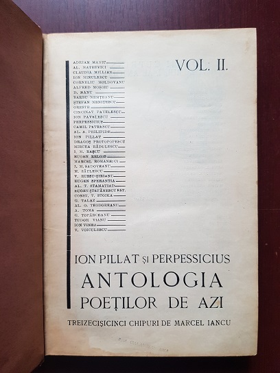 Ion Pillat si Perpessicius - Antologia poetilor de azi 2 volume (1925-1928) - imagine 3