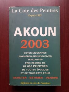 J.-A. Akoun - La Cote de peintres 2003