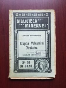 Camille Flammarion - Eruptia vulcanului Krakatoa (editie veche)