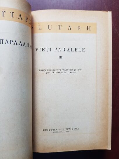 Plutarh - Vieti paralele volumul 3 - imagine 2