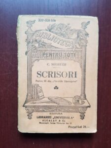 Costache Negruzzi - Scrisori. Partea a II-a din Pacatele tineretelor (editie veche)