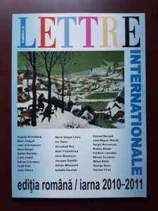 Revista Lettre Internationale. Numarul 76. Iarna 2010-2011