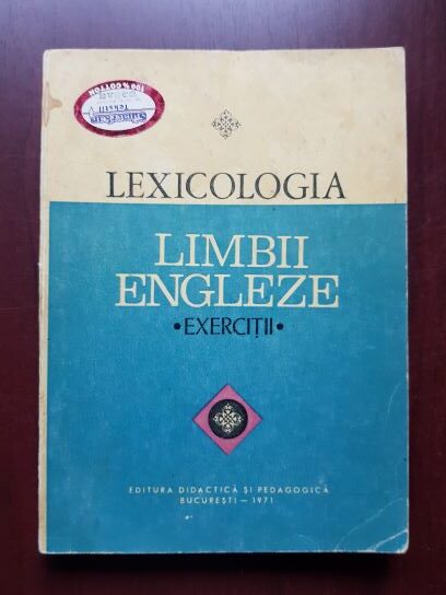 Lexicologia limbii engleze. Exercitii
