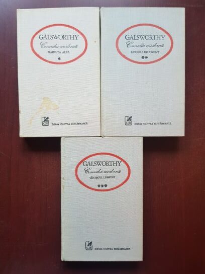 John Galsworthy - Comedia moderna, 3 volume. Maimuta alba, Lingura de argint, Cantecul lebedei