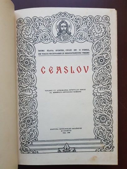 Ceaslov (1990, tiparit cu aprobarea Sfantului Sinod al Bisericii Ortodoxe Romane) - imagine 2