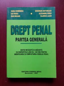 Vasile Dobrinoiu, Ilie Pascu - Drept penal. Partea generala