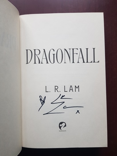 L. R. Lam - Dragonfall (2023, cu autograful si dedicatia autoarei) - imagine 2