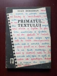 Ioan Dersidan - Primatul textului