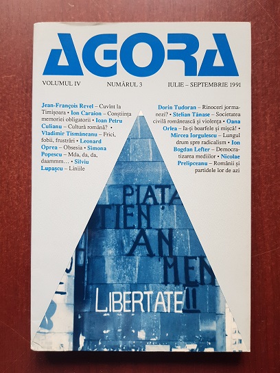 Revista Agora. Volumul 4, numarul 3, Iulie-Septembrie 1991