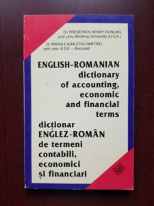 Frederick Henry Duncan, Maria Caracota Dimitriu - English-romanian dictionary of accounting, economic and financial terms
