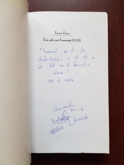 Traian Dorz - Din cele mai frumoase poezii (2004, cu autograful si dedicatia autorului) - imagine 2