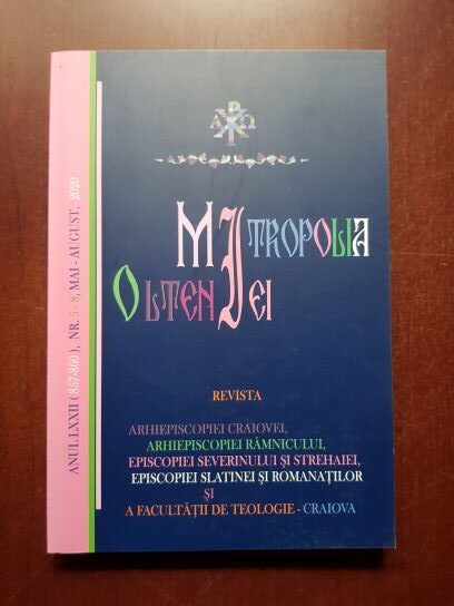Revista Mitropolia Olteniei, anul LXXII (857-860), nr. 5-8, mai-august, 2020