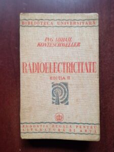 Mihail Konteschweller - Radioelectricitate (1941, lipsa pagina de titlu)