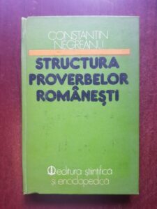 Constantin Negreanu - Structura proverbelor romanesti