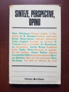 Sinteze, perspective, opinii din gandirea romaneasca despre arta
