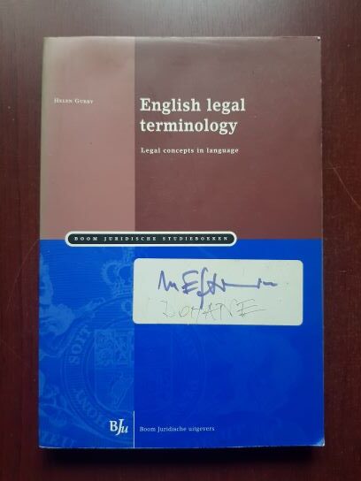 Helen Gubby - English legal terminology. Legal concepts in language