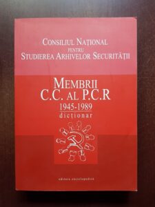 Membrii C.C. al PC.R. 1945-1989. Dictionar