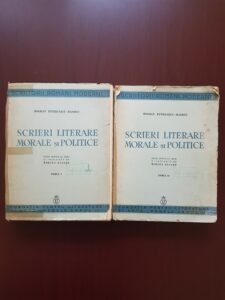 Bogdan Petriceicu Hasdeu - Scrieri literare morale si politice 2 volume (1937)
