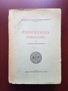 Nicolae Margineanu - Psihologia persoanei (1944, necesita relegare)