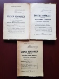 Ion Patroianu - Educatia romanesca, 3 volume (1943, prima editie cu autograful si dedicatia autorului)