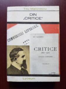 Titu Maiorescu - Din Critice (1967)