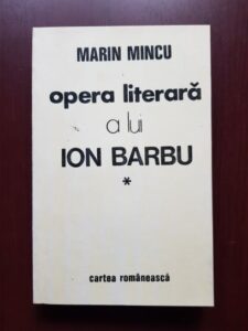 Marin Mincu - Opera literara a lui Ion Barbu