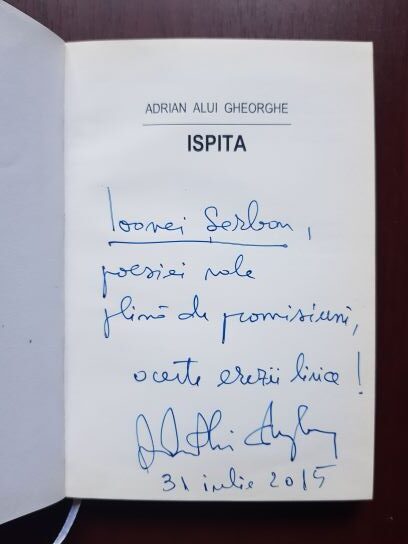 Adrian Alui Gheorghe - Ispita (2015, cu autograful si dedicatia autorului) - imagine 2