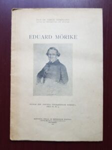 Virgil Tempeanu - Eduard Morike, extras din revista germanistilor romani (1935)
