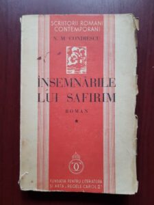N. M. Condiescu - Insemnarile lui Safirim volumul 1 (1936, prima editie)