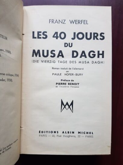 Franz Werfel - Les 40 jours du Musa Dagh (1933) - imagine 2