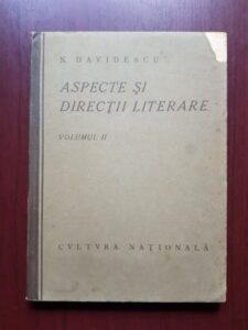 N. Davidescu - Aspecte si directii literare, volumul 2 (1924)