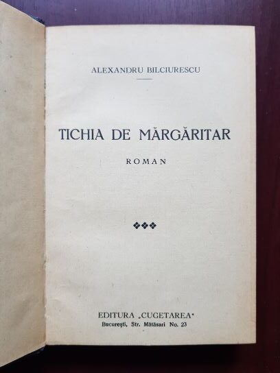 Alexandru Bilciurescu - Tichia de margaritar (1936, prima editie) - imagine 2