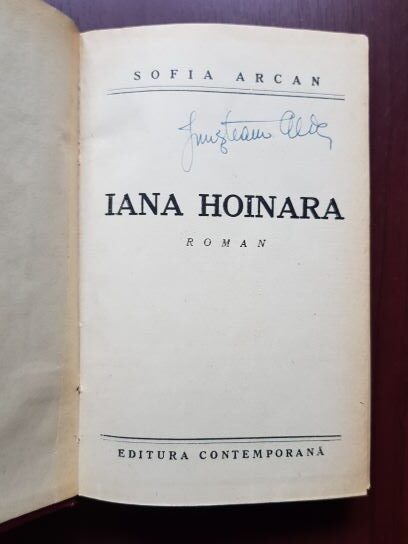 Sofia Arcan - Iana hoinara (1943, prima editie) - imagine 2