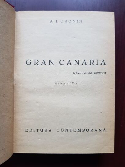 A. J. Cronin - Grand Canaria (1941) - imagine 2