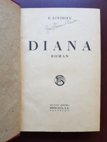 Eugen Lovinescu - Diana (1936, prima editie) - imagine 2