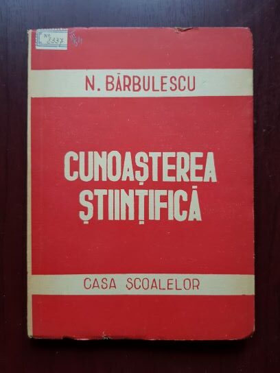 N. Barbulescu - Cunoasterea stiintifica (1946)
