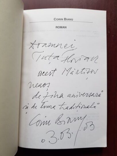 Corin Bianu - Drum fara intoarcere (2001, cu autograful si dedicatia autorului) - imagine 2