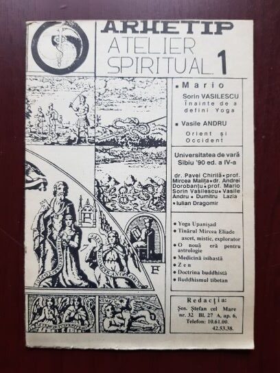 Revista Arhetip. Atelier spiritual. Numarul 1